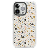 Pale Pink, Blue, & Mocha Terrazzo Pattern Phone Case iPhone 13 Pro / Impact Case,iPhone 14 Pro / Impact Case,iPhone 15 Pro / Impact Case,iPhone 15 Pro Max / Impact Case Blanc Space