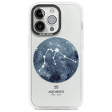 Aquarius Zodiac Transparent Design - Blue Phone Case iPhone 13 Pro / Impact Case,iPhone 14 Pro / Impact Case,iPhone 15 Pro Max / Impact Case,iPhone 15 Pro / Impact Case Blanc Space