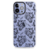 Black Tiger Roar Pattern Phone Case iPhone 13 Pro Max / Impact Case,iPhone 14 Pro Max / Impact Case Blanc Space