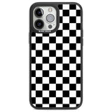 Black Checkered Phone Case iPhone 13 Pro Max / Black Impact Case,iPhone 14 Pro Max / Black Impact Case Blanc Space