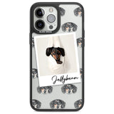 Personalised Dachshund, Black- Dog Photo Custom Phone Case iPhone 13 Pro Max / Black Impact Case,iPhone 14 Pro Max / Black Impact Case Blanc Space