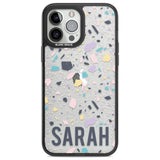 Personalised Terrazzo - Pink, Purple, Blue Custom Phone Case iPhone 13 Pro Max / Black Impact Case,iPhone 14 Pro Max / Black Impact Case Blanc Space