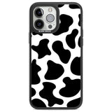 Cow Print Phone Case iPhone 13 Pro Max / Black Impact Case,iPhone 14 Pro Max / Black Impact Case Blanc Space