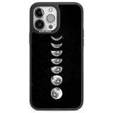 Light Watercolour Moons Phone Case iPhone 13 Pro Max / Black Impact Case,iPhone 14 Pro Max / Black Impact Case Blanc Space