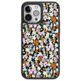 Energetic Floral Mix: Solid Phone Case iPhone 13 Pro Max / Black Impact Case,iPhone 14 Pro Max / Black Impact Case Blanc Space