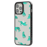 Turquoise Tiger Jungle Cat Pattern