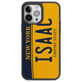 New York License Plate Custom Phone Case iPhone 13 Pro Max / Black Impact Case,iPhone 14 Pro Max / Black Impact Case Blanc Space