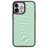 Mint Green Distorted Line Phone Case iPhone 14 Pro Max / Black Impact Case,iPhone 13 Pro Max / Black Impact Case Blanc Space