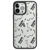 Eyelash Makeup Pattern Phone Case iPhone 14 Pro Max / Black Impact Case,iPhone 13 Pro Max / Black Impact Case Blanc Space