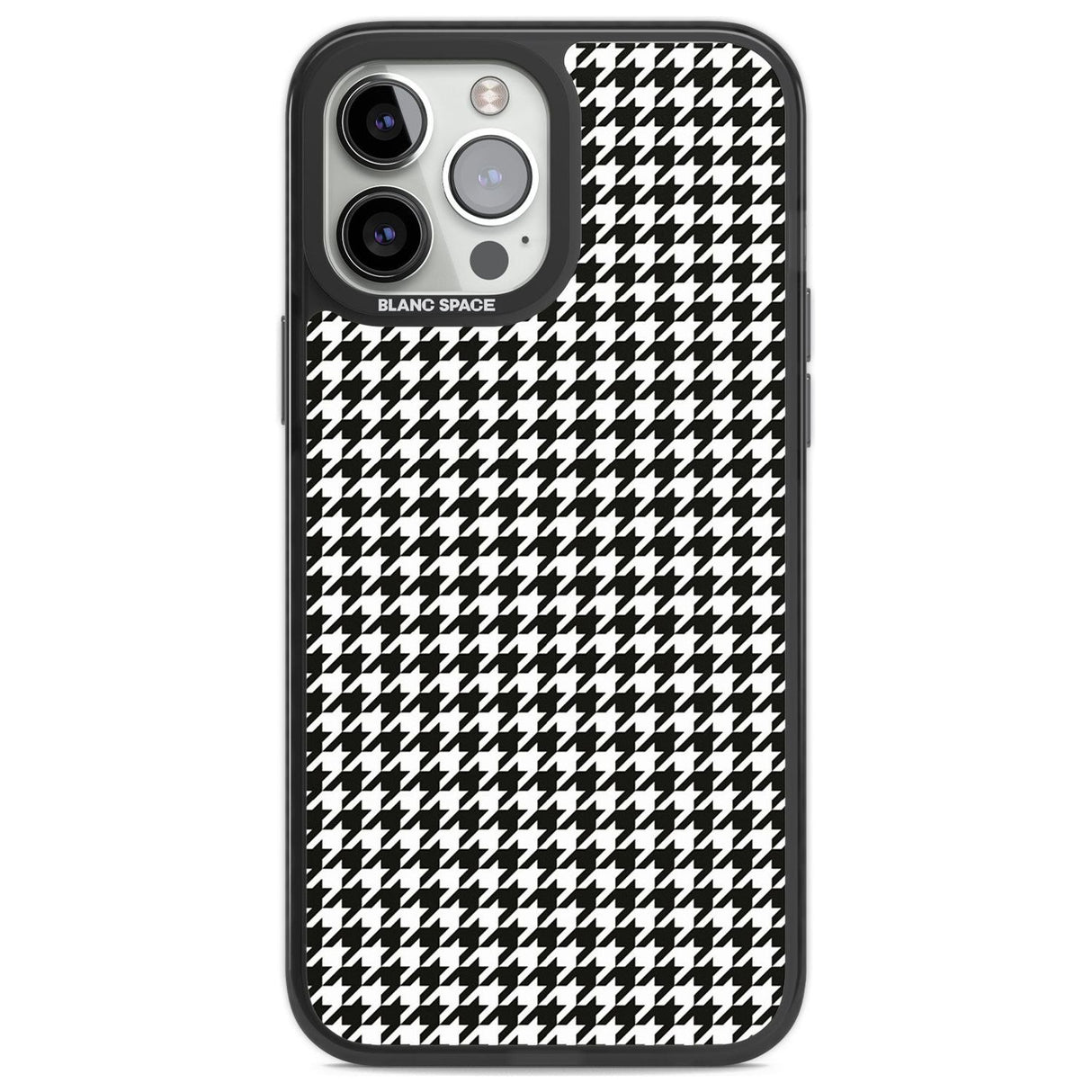 Chic Houndstooth Check Phone Case iPhone 14 Pro Max / Black Impact Case,iPhone 13 Pro Max / Black Impact Case Blanc Space