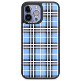 Blue Plaid Phone Case iPhone 13 Pro Max / Black Impact Case,iPhone 14 Pro Max / Black Impact Case Blanc Space