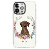 Personalised Chocolate Lab - Watercolour Dog Portrait Custom Phone Case iPhone 13 Pro Max / Impact Case,iPhone 14 Pro Max / Impact Case Blanc Space