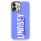 Personalised Bold Name: Purple Custom Phone Case iPhone 13 Pro Max / Impact Case,iPhone 14 Pro Max / Impact Case Blanc Space