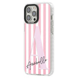 Personalised Pink Stripes & Large Monogram Custom Phone Case iPhone 15 Pro Max / Black Impact Case,iPhone 15 Plus / Black Impact Case,iPhone 15 Pro / Black Impact Case,iPhone 15 / Black Impact Case,iPhone 15 Pro Max / Impact Case,iPhone 15 Plus / Impact Case,iPhone 15 Pro / Impact Case,iPhone 15 / Impact Case,iPhone 15 Pro Max / Magsafe Black Impact Case,iPhone 15 Plus / Magsafe Black Impact Case,iPhone 15 Pro / Magsafe Black Impact Case,iPhone 15 / Magsafe Black Impact Case,iPhone 14 Pro Max / Black Impact