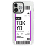 Personalised Tokyo Boarding Pass Custom Phone Case iPhone 13 Pro Max / Impact Case,iPhone 14 Pro Max / Impact Case Blanc Space