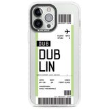 Personalised Dublin Boarding Pass Custom Phone Case iPhone 13 Pro Max / Impact Case,iPhone 14 Pro Max / Impact Case Blanc Space