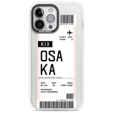 Personalised Osaka Boarding Pass Custom Phone Case iPhone 13 Pro Max / Impact Case,iPhone 14 Pro Max / Impact Case Blanc Space