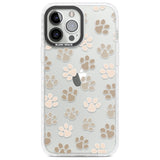 Paw Prints Phone Case iPhone 13 Pro Max / Impact Case,iPhone 14 Pro Max / Impact Case Blanc Space