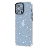 White Stars on Clear Phone Case for iPhone 14 Pro Max