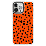 Black & Bright Red Dalmatian Polka Dot Spots Phone Case iPhone 13 Pro Max / Impact Case,iPhone 14 Pro Max / Impact Case Blanc Space