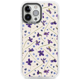 Violet Floral Pattern Design - Cream