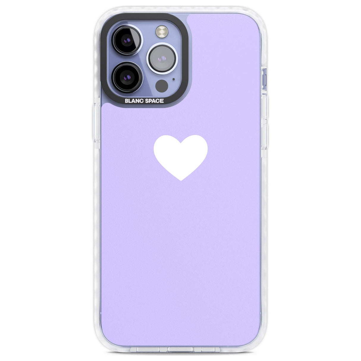 Single Heart White & Pale Purple