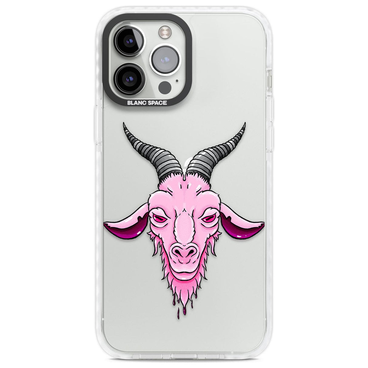 Ba-phomet Phone Case iPhone 13 Pro Max / Impact Case,iPhone 14 Pro Max / Impact Case Blanc Space