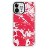 Red & White - Marbled Paper