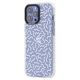 White Wavy Squiggles Memphis Retro Pattern Design