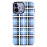 Blue Plaid Phone Case iPhone 13 Pro Max / Impact Case,iPhone 14 Pro Max / Impact Case Blanc Space