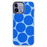 Abstract Retro Shapes: Blue Dots Phone Case iPhone 13 Pro Max / Impact Case,iPhone 14 Pro Max / Impact Case Blanc Space