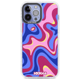 Blue Lava Phone Case iPhone 13 Pro Max / Impact Case,iPhone 14 Pro Max / Impact Case Blanc Space