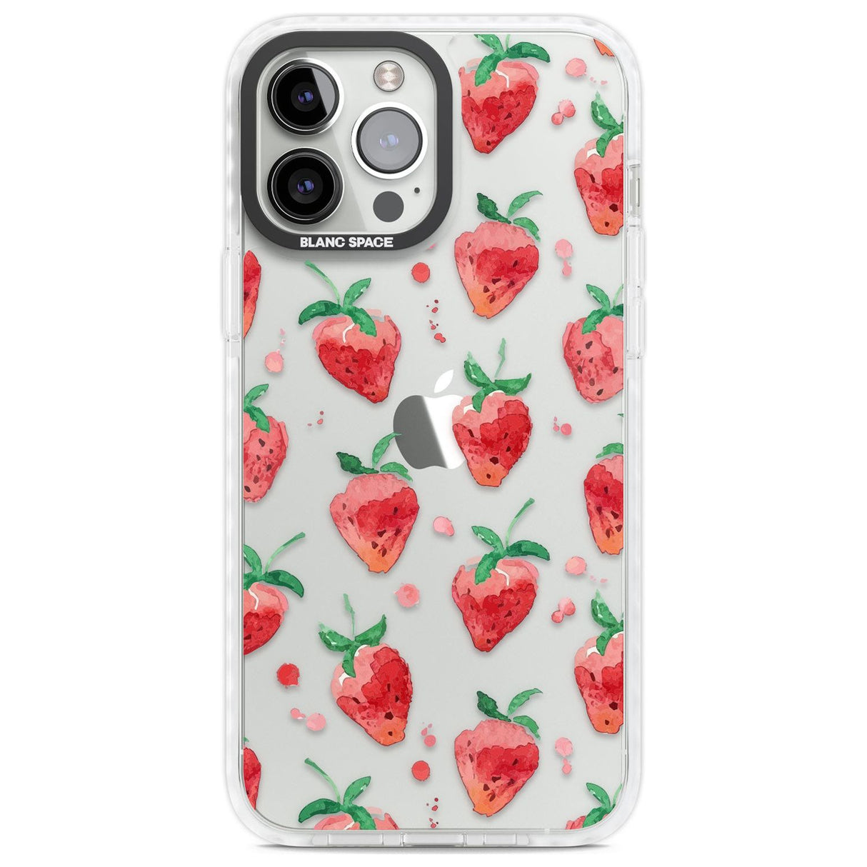 Strawberry Watercolour iPhone Case - Blanc Space