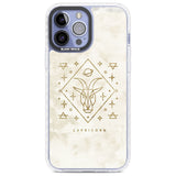 Capricorn Emblem - Solid Gold Marbled Design Phone Case iPhone 13 Pro Max / Impact Case,iPhone 14 Pro Max / Impact Case Blanc Space