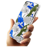 Blue & Grey Daisies Pattern iPhone Case   Phone Case - Case Warehouse