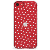 Messy White Dot Pattern Slim TPU Phone Case for iPhone SE 8 7 Plus