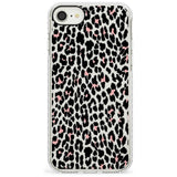 Light Pink Leopard Print - Transparent Impact Phone Case for iPhone SE 8 7 Plus