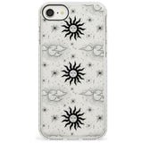 Suns & Clouds Vintage Astrological Impact Phone Case for iPhone SE 8 7 Plus