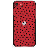 Messy Black Dot Pattern Pink Fade Impact Phone Case for iPhone SE 8 7 Plus