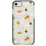 Busy Bee Black Impact Phone Case for iPhone SE 8 7 Plus