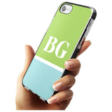 Colourblock: Green & Turquoise Black Impact Phone Case for iPhone SE 8 7 Plus