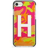 Bright Neon Camo Solid Monogram iPhone Case  Black Impact Custom Phone Case - Case Warehouse