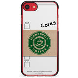 Personalised Coffee Cup Black Impact Phone Case for iPhone SE 8 7 Plus