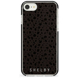 Minimal Lettering Dark Leopard Black Impact Phone Case for iPhone SE 8 7 Plus