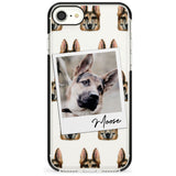 German Shepherd - Custom Dog Photo Pink Fade Impact Phone Case for iPhone SE 8 7 Plus