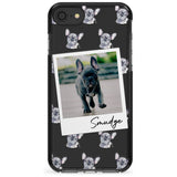 French Bulldog, Grey - Custom Dog Photo Pink Fade Impact Phone Case for iPhone SE 8 7 Plus