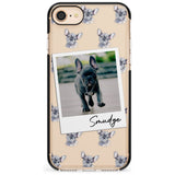 French Bulldog, Grey - Custom Dog Photo Pink Fade Impact Phone Case for iPhone SE 8 7 Plus