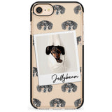 Dachshund, Black- Custom Dog Photo Pink Fade Impact Phone Case for iPhone SE 8 7 Plus