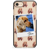 Cocker Spaniel - Custom Dog Photo Pink Fade Impact Phone Case for iPhone SE 8 7 Plus