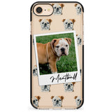 English Bulldog - Custom Dog Photo Pink Fade Impact Phone Case for iPhone SE 8 7 Plus